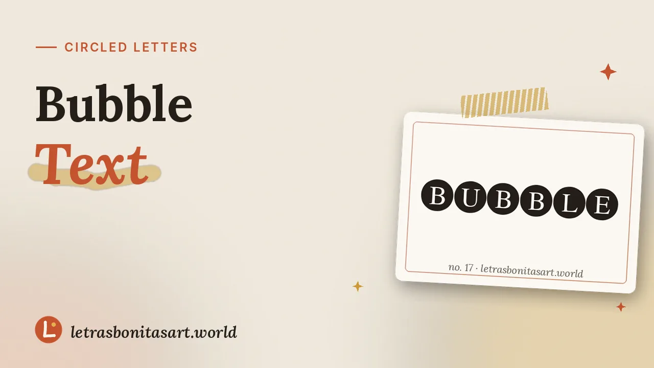 Bubble text, round and cheerful, artwork by letrasbonitasart.world