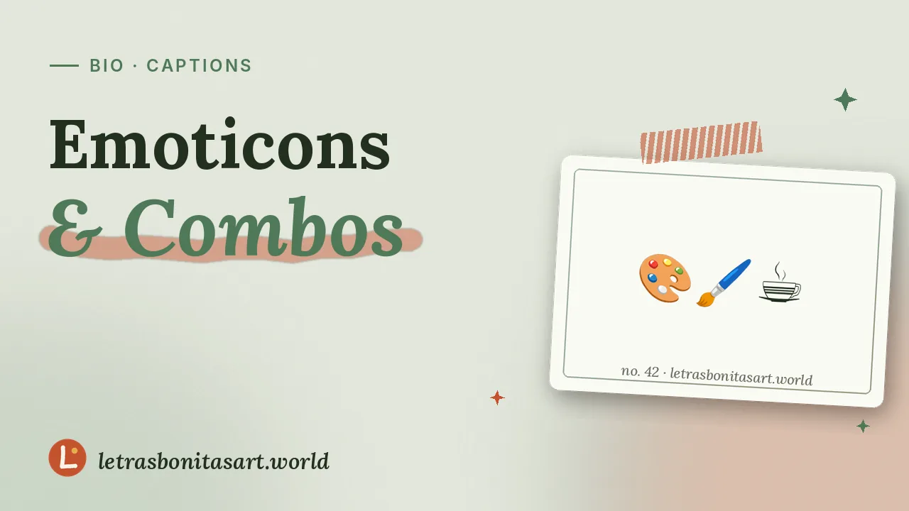 Emoticons and emoji combos that tell tiny stories, artwork by letrasbonitasart.world