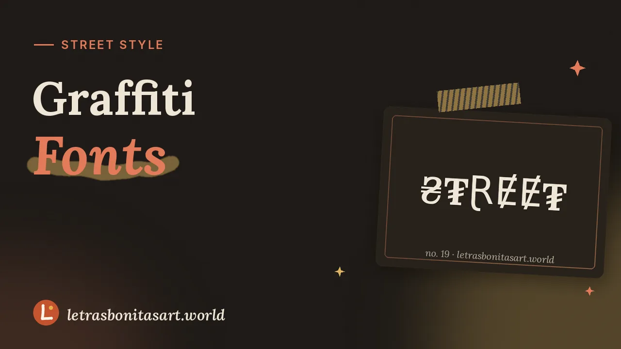 Graffiti fonts with street energy, artwork by letrasbonitasart.world
