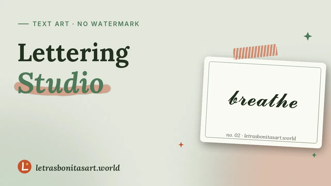 Lettering Studio: words into wall art, artwork by letrasbonitasart.world